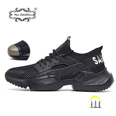 Shoes 2019 fashion sneakers Ultra-light soft bottom Men Breathable Anti-smashing Steel Toe Work Boots