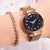 Watch Luxury Magnetic Buckle Mesh Band Quartz Wristwatch Female Rose Gold Diamond Watches zegarek damsk