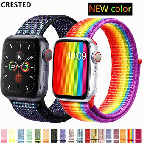 Apple Watch band apple watch 4 5 3 band 44mm/40mm Sport loop iwatch band 5 42mm 38mm correa pulseira nylon watchband