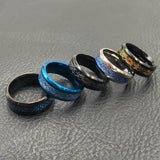 Ring 8mm  Wedding Bands Couple Anniversary 11 colors Blue Black Silvering Irish Dragon Titanium Carbide