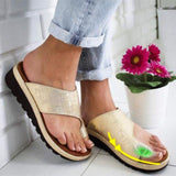 Shoes Comfy Platform Flat Sole Ladies Casual Soft Big Toe Foot Correction Sandal Orthopedic Bunion Corrector